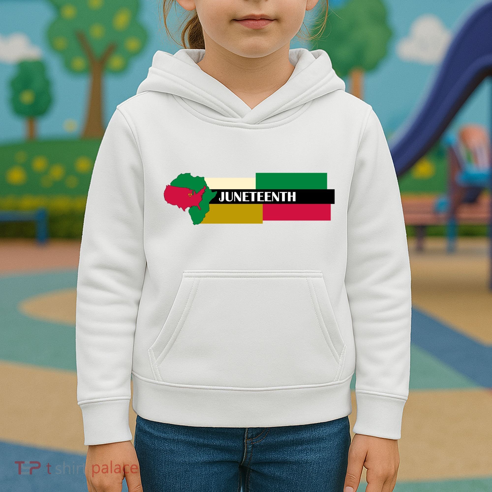 Juneteenth Day Map Kids Hoodie