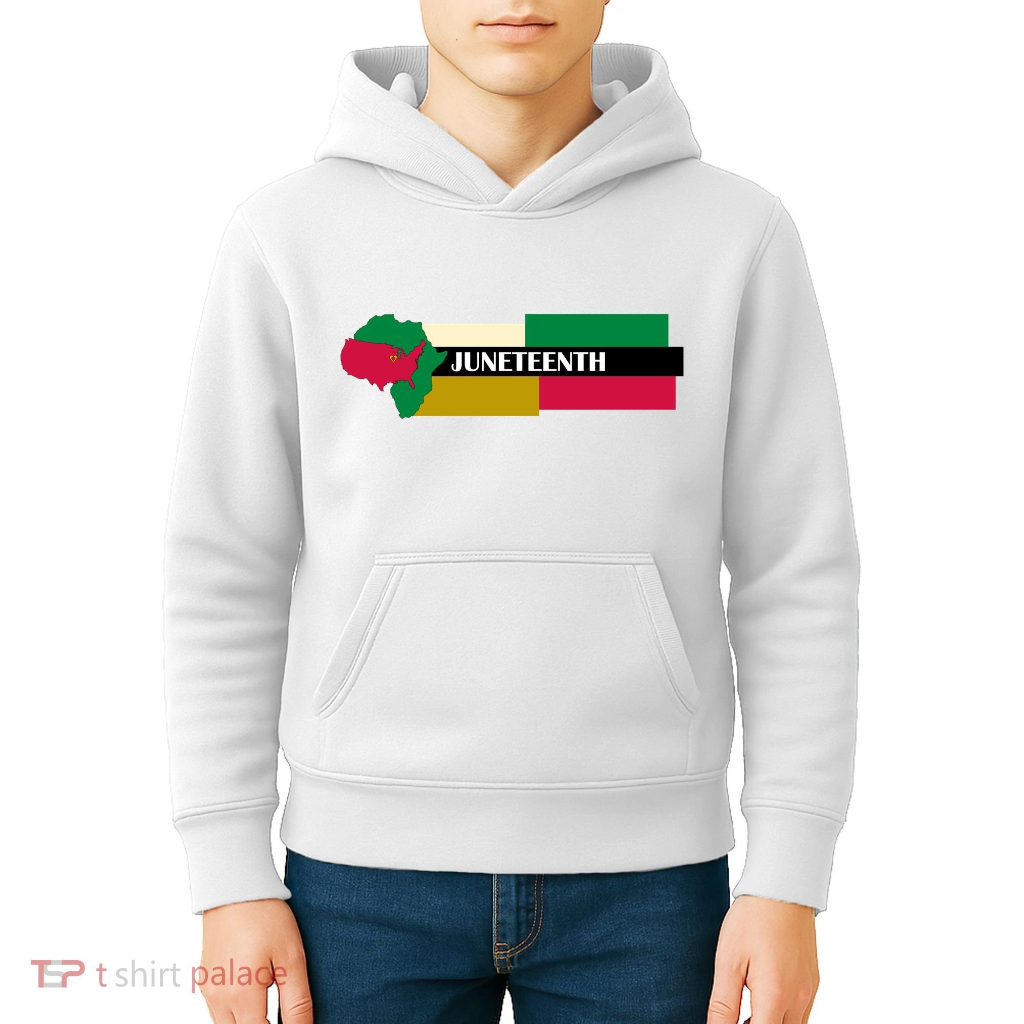 Juneteenth Day Map Kids Hoodie