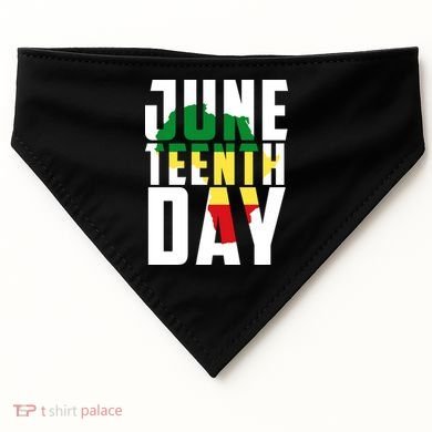 Juneteenth Day Map USA-Made Doggie Bandana