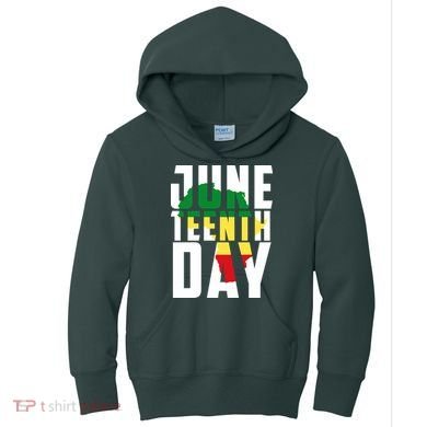Juneteenth Day Map Kids Hoodie