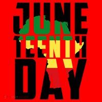 Juneteenth Day Map Santa Hat thumb 1