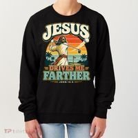 Jesus Drives Me Farther Golf Christian Golfer Women's Sweatshirt thumb 0
