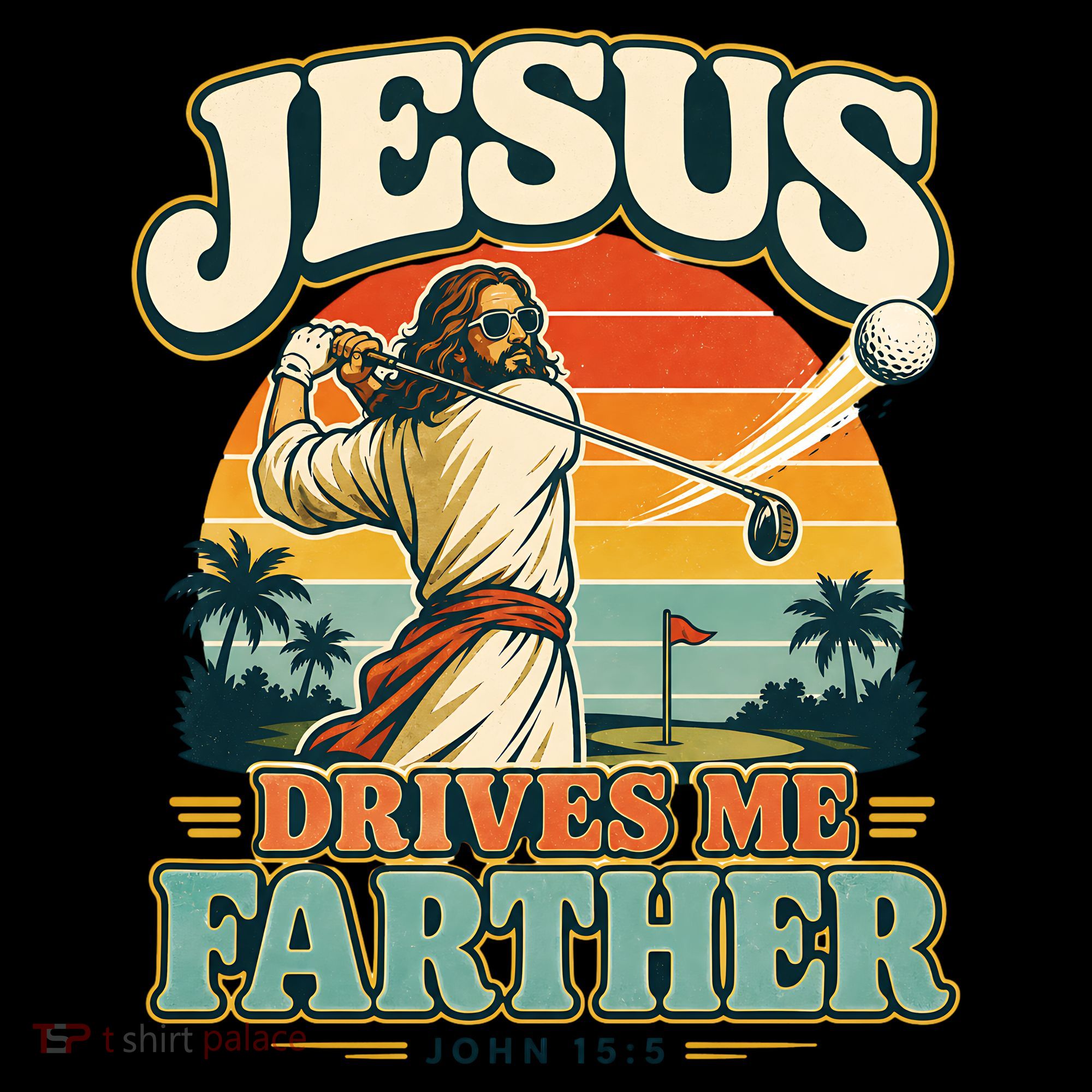 Jesus Drives Me Farther Golf Christian Golfer Coffee Mug