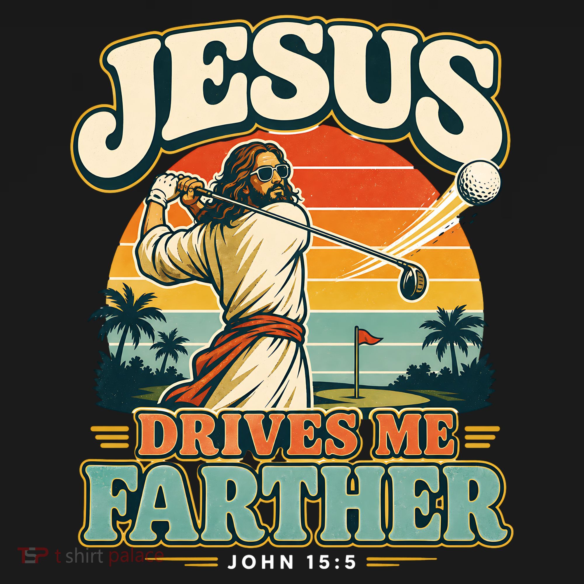 Jesus Drives Me Farther Golf Christian Golfer Women's Hoodie
