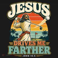 Jesus Drives Me Farther Golf Christian Golfer Women's Tank Top thumb 5