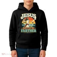 Jesus Drives Me Farther Golf Christian Golfer Kids Hoodie thumb 4