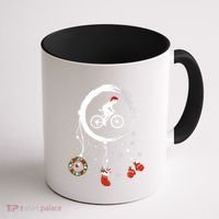 Joy Dreamcatcher Merry Christmas Road Bike Racing Bicycle Coffee Mug thumb 1