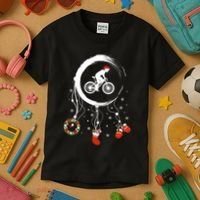 Joy Dreamcatcher Merry Christmas Road Bike Racing Bicycle Kids T-Shirt thumb 3
