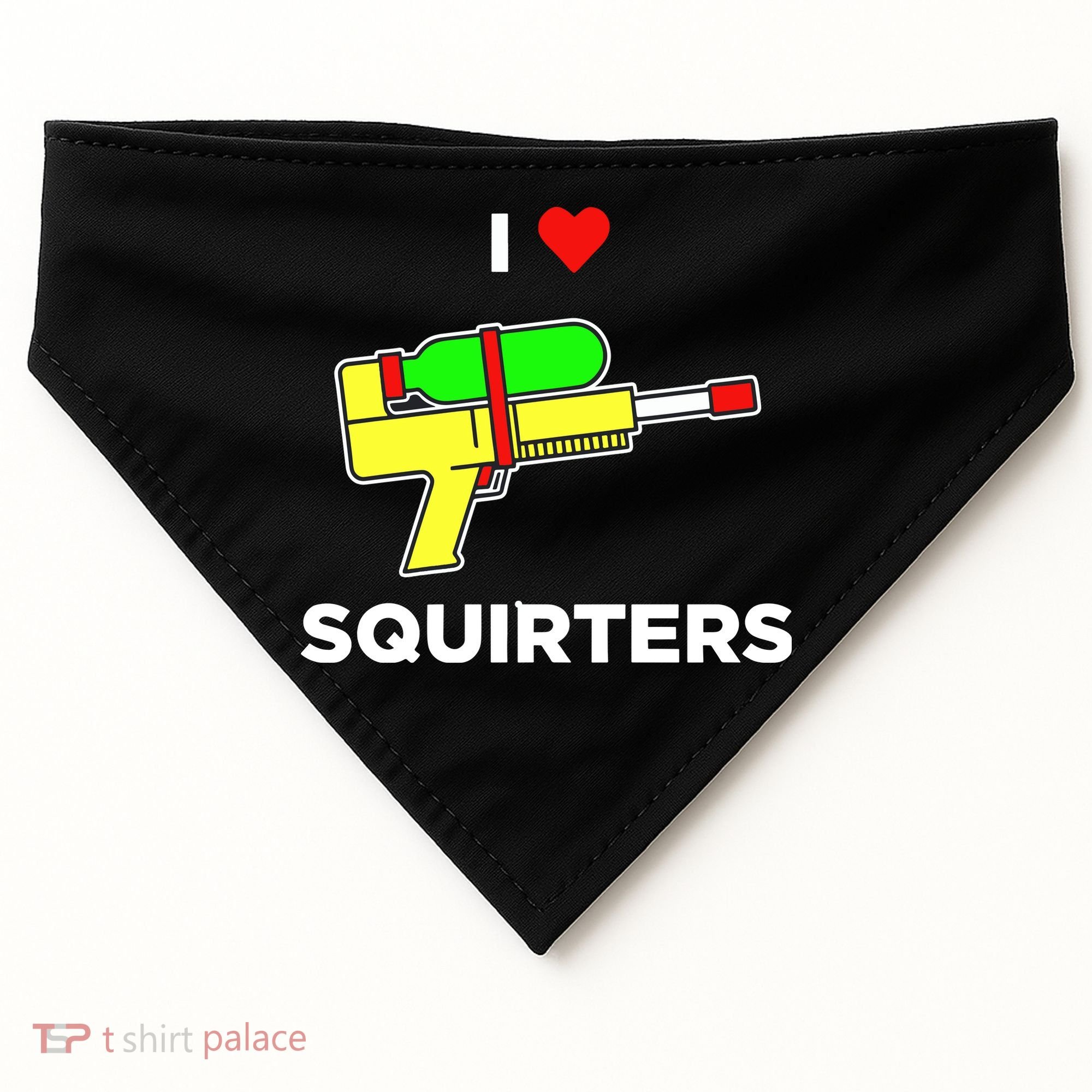 I Love Squirters USA-Made Doggie Bandana