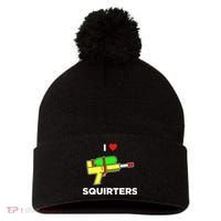 I Love Squirters Pom Pom 12in Knit Beanie thumb 0