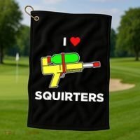 I Love Squirters Golf Towel thumb 1