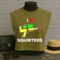 I Love Squirters Garment-Dyed Women's Muscle Tee thumb 3