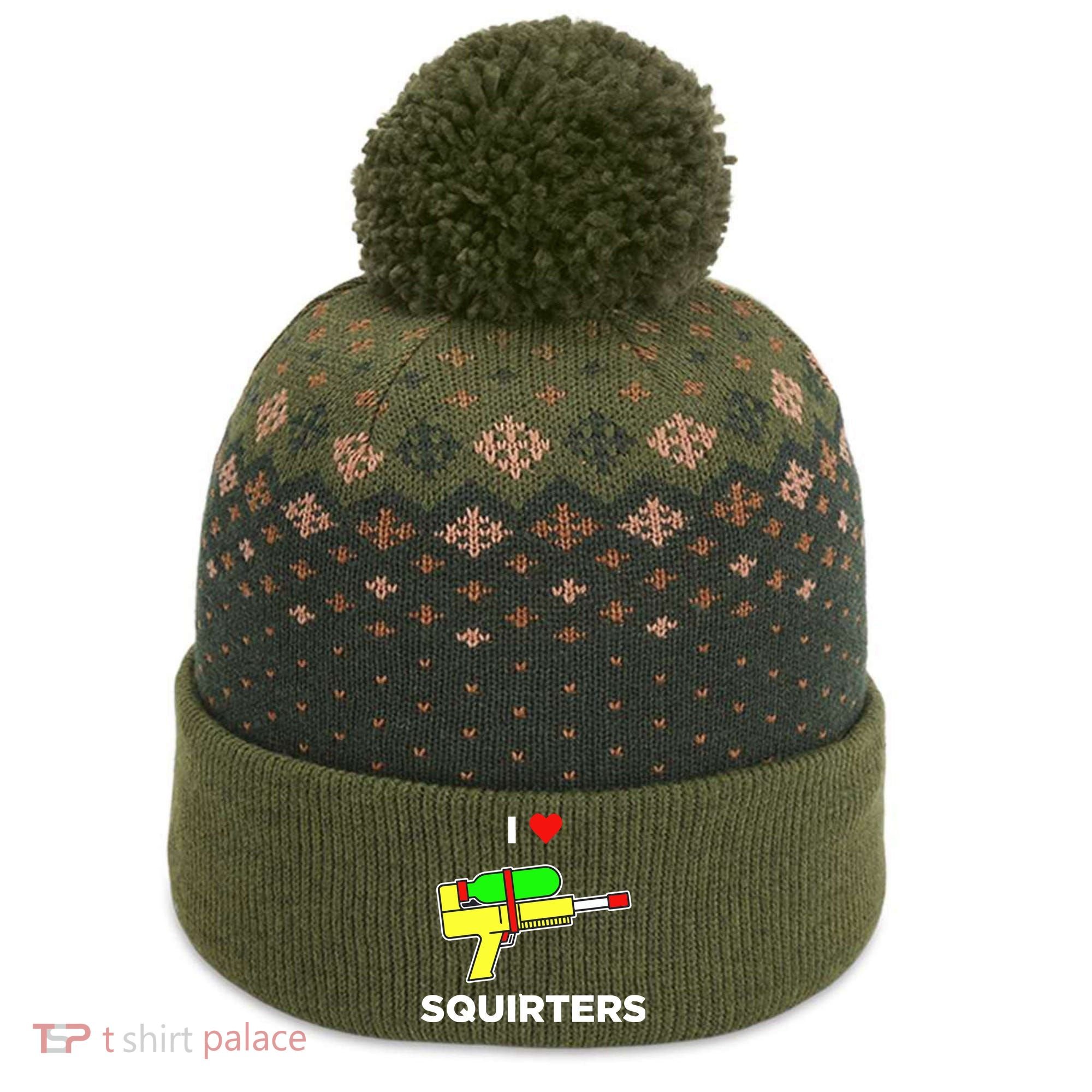 I Love Squirters The Baniff Cuffed Pom Beanie