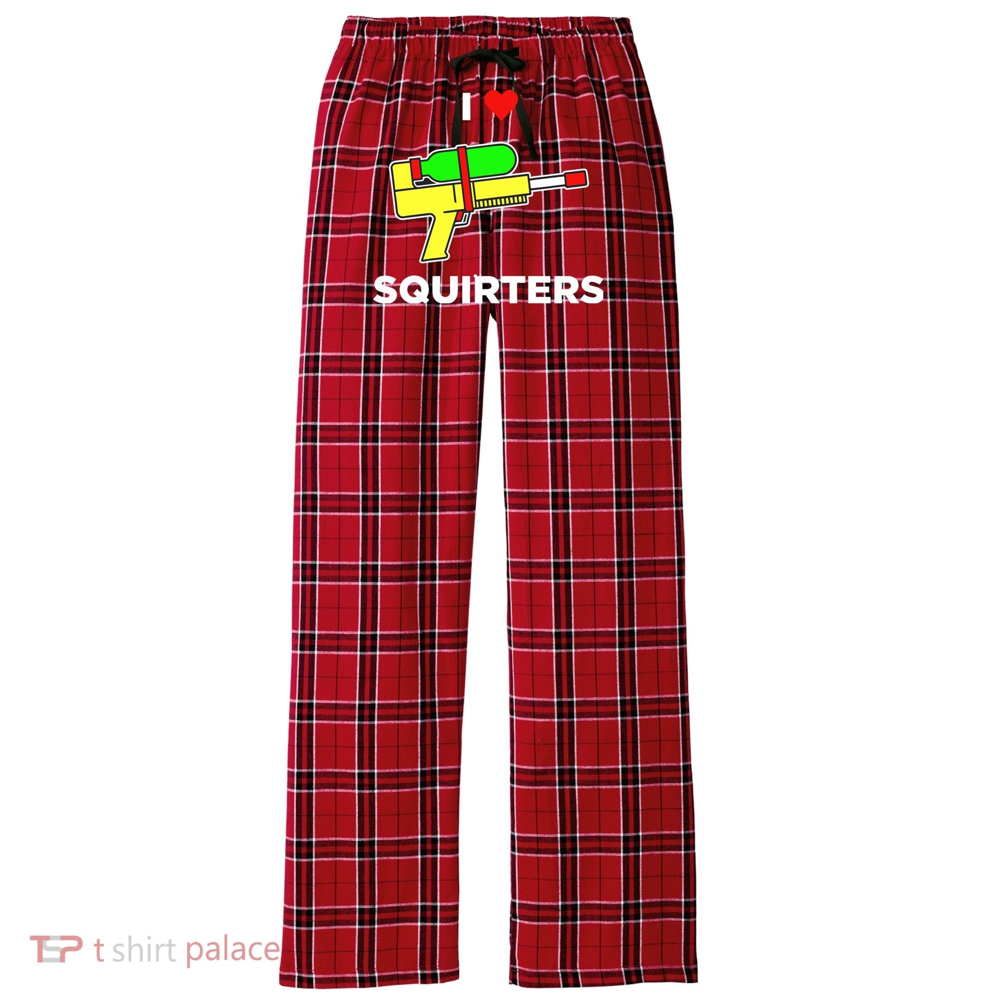 I Love Squirters Women's Flannel Plaid Pajama Pants