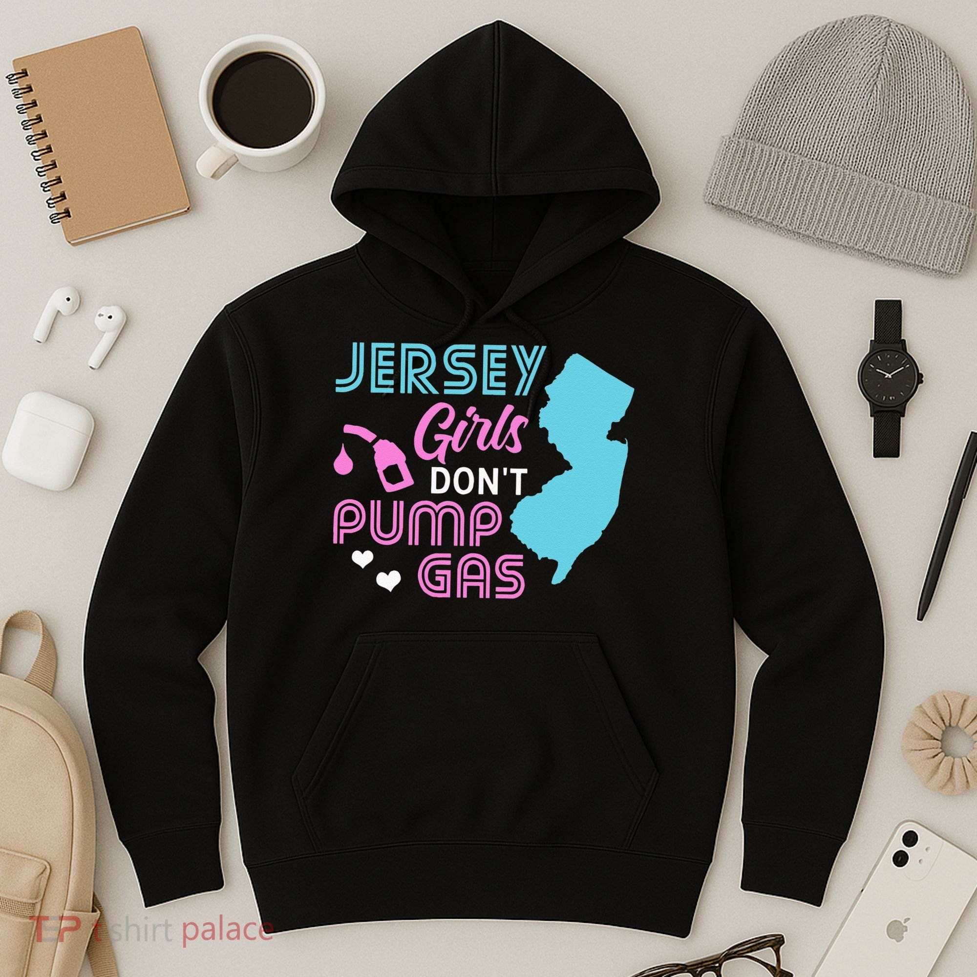 Jersey Dont Pump Gas State Outline Hoodie