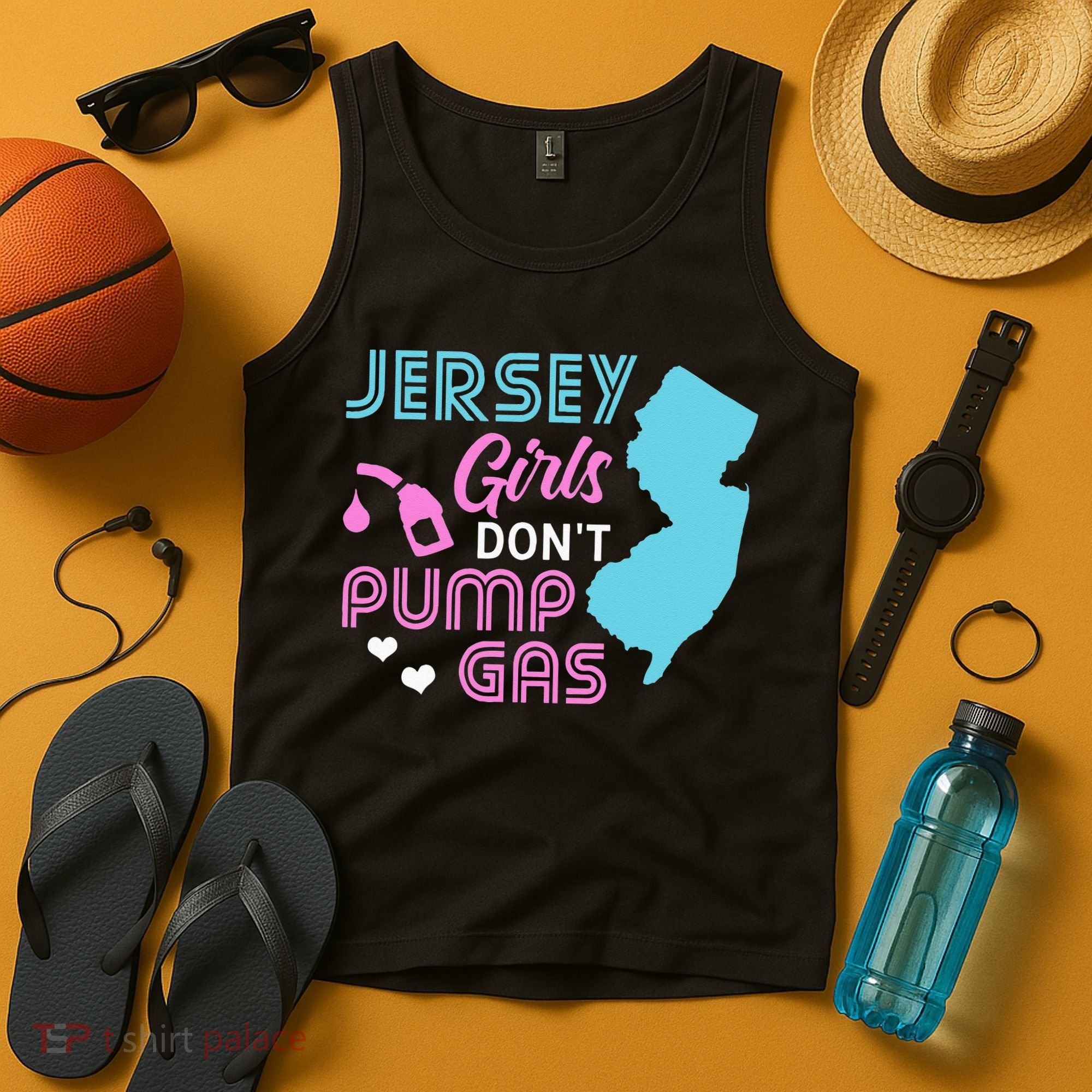 Jersey Dont Pump Gas State Outline Tank Top