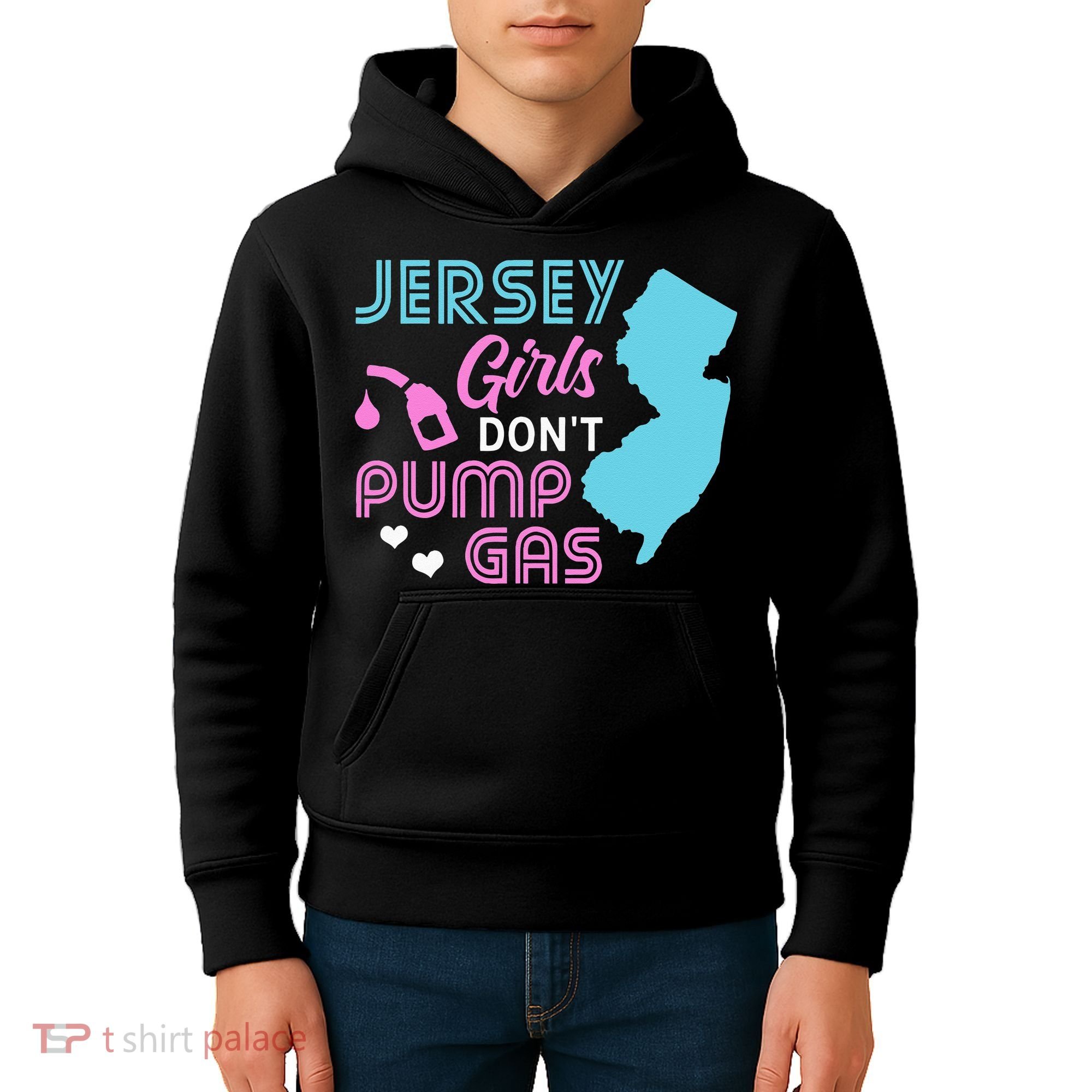 Jersey Dont Pump Gas State Outline Kids Hoodie