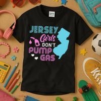 Jersey Dont Pump Gas State Outline Kids T-Shirt thumb 3