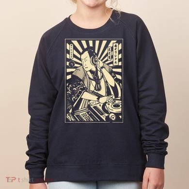 Japanese DJ Samurai Warrior Bushido Code Swordsmen Anime Manga Women's Sweatshirt