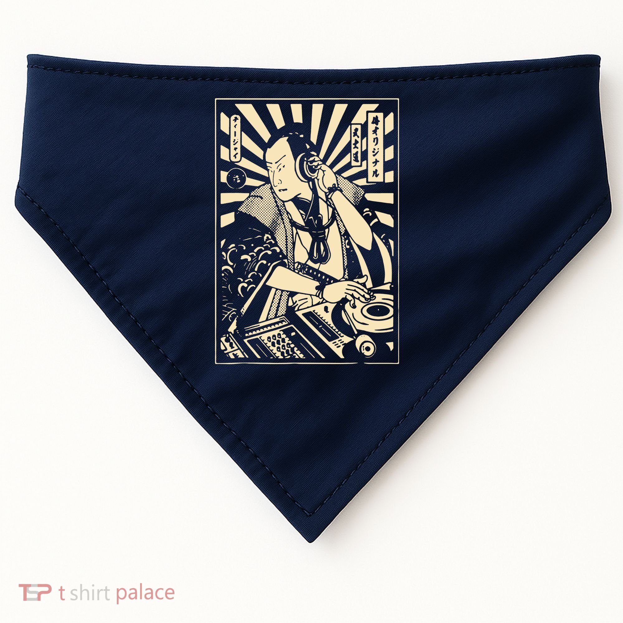 Japanese DJ Samurai Warrior Bushido Code Swordsmen Anime Manga USA-Made Doggie Bandana