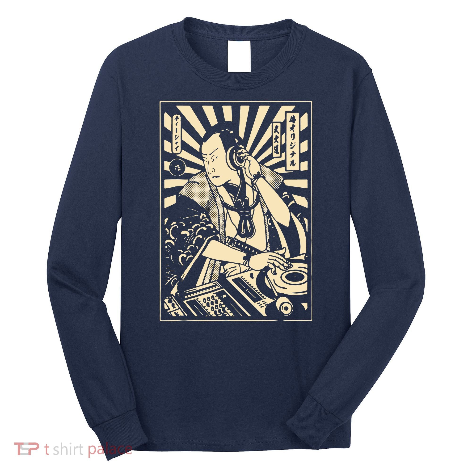 Japanese DJ Samurai Warrior Bushido Code Swordsmen Anime Manga Long Sleeve Shirt
