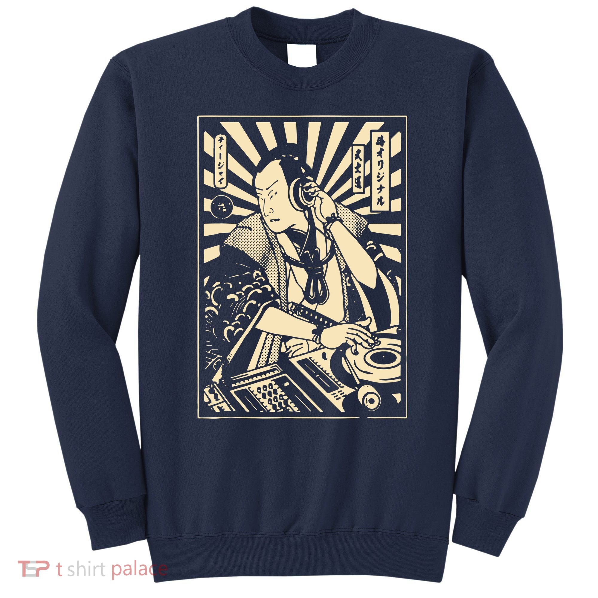 Japanese DJ Samurai Warrior Bushido Code Swordsmen Anime Manga Sweatshirt