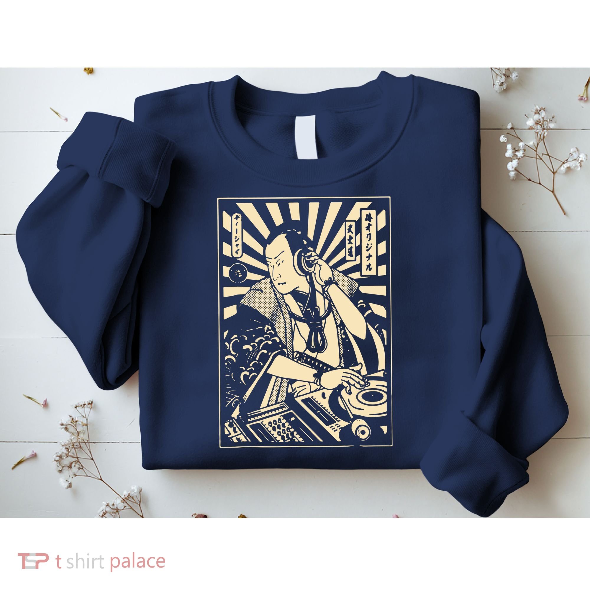 Japanese DJ Samurai Warrior Bushido Code Swordsmen Anime Manga Sweatshirt