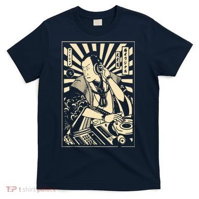 Japanese DJ Samurai Warrior Bushido Code Swordsmen Anime Manga T-Shirt