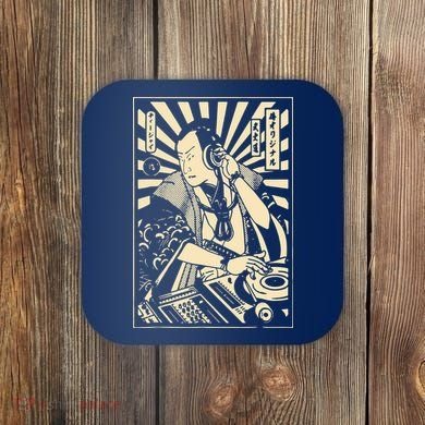Japanese DJ Samurai Warrior Bushido Code Swordsmen Anime Manga Coaster