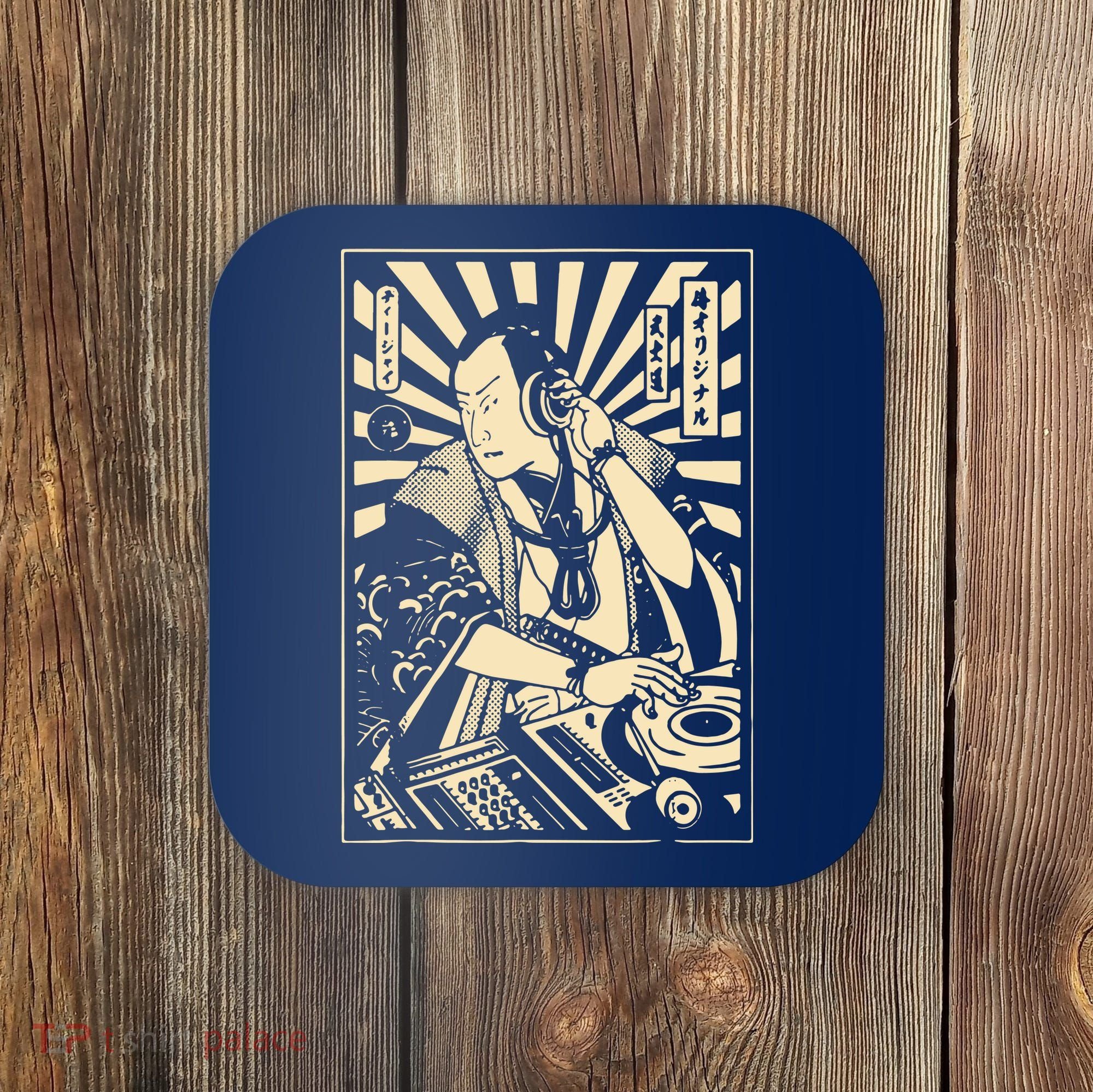 Japanese DJ Samurai Warrior Bushido Code Swordsmen Anime Manga Coaster