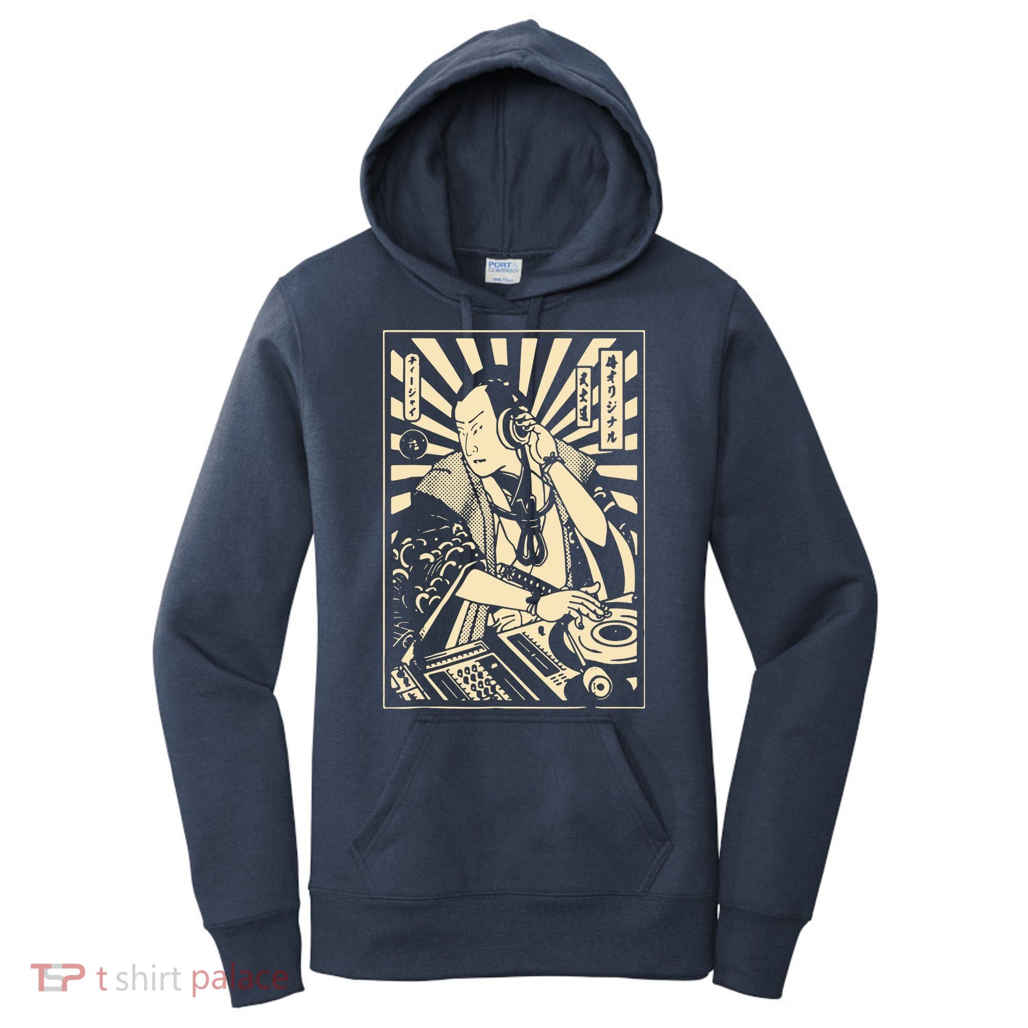 Japanese DJ Samurai Warrior Bushido Code Swordsmen Anime Manga Women's Hoodie