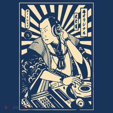 Japanese DJ Samurai Warrior Bushido Code Swordsmen Anime Manga Performance Fleece Hoodie