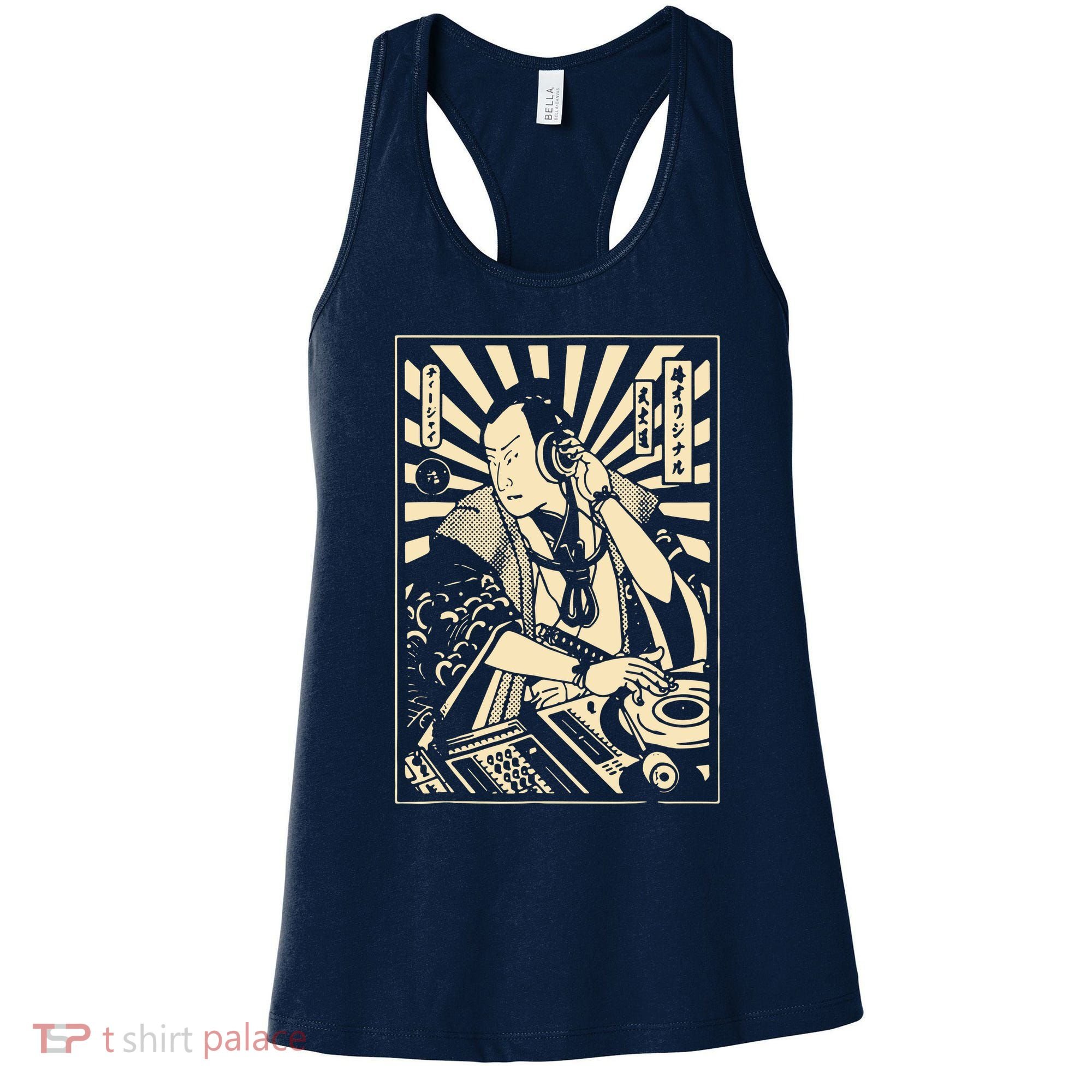 Japanese DJ Samurai Warrior Bushido Code Swordsmen Anime Manga Women's Tank Top
