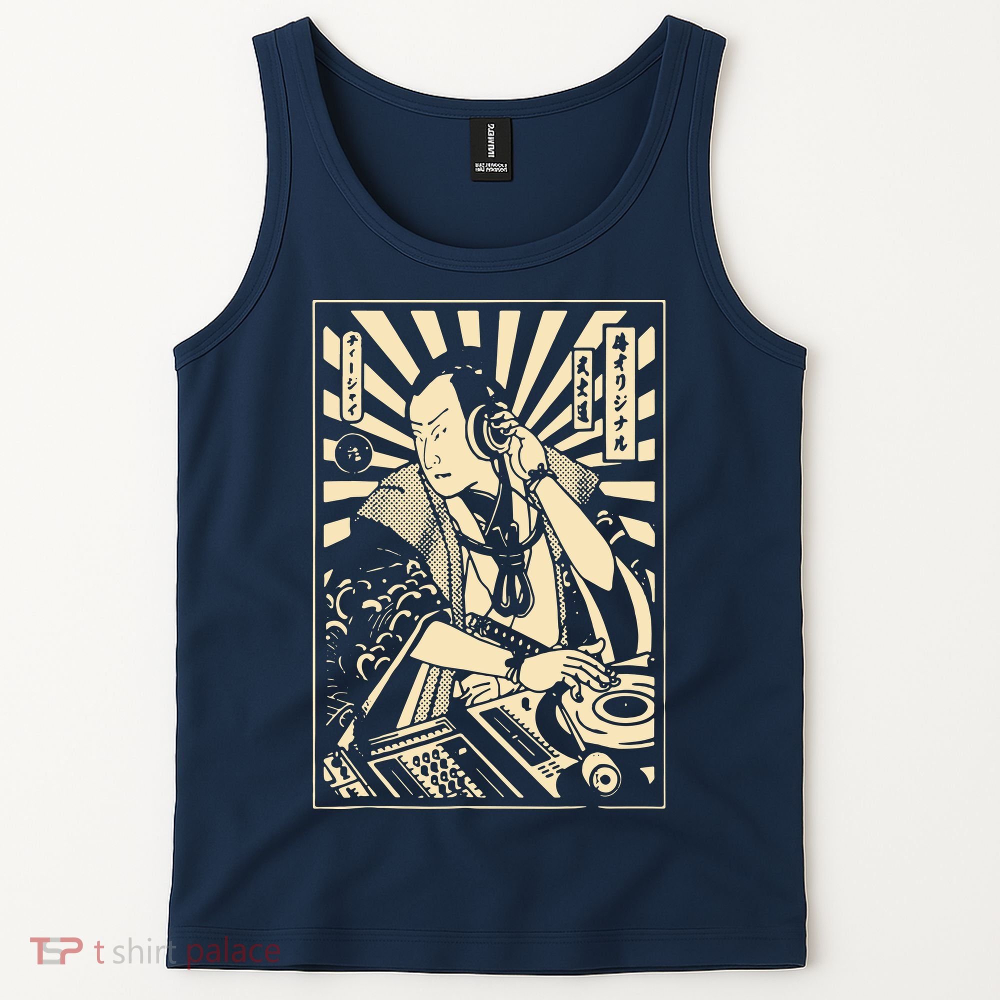 Japanese DJ Samurai Warrior Bushido Code Swordsmen Anime Manga Tank Top
