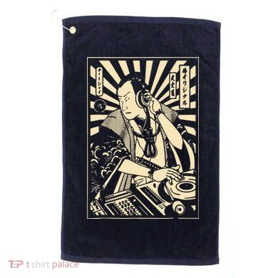 Japanese DJ Samurai Warrior Bushido Code Swordsmen Anime Manga Golf Towel