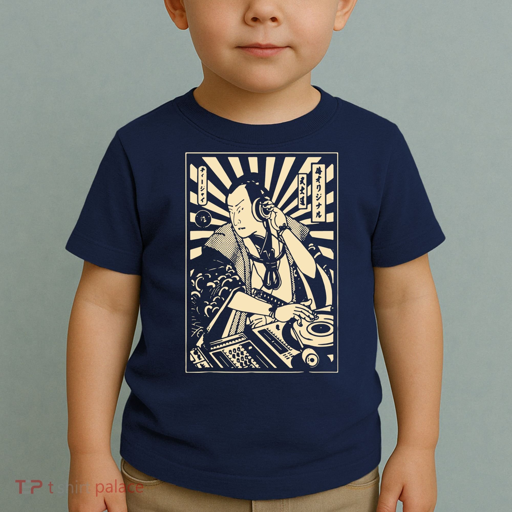 Japanese DJ Samurai Warrior Bushido Code Swordsmen Anime Manga Toddler T-Shirt