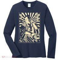 Japanese DJ Samurai Warrior Bushido Code Swordsmen Anime Manga Women's Long Sleeve Shirt thumb 0