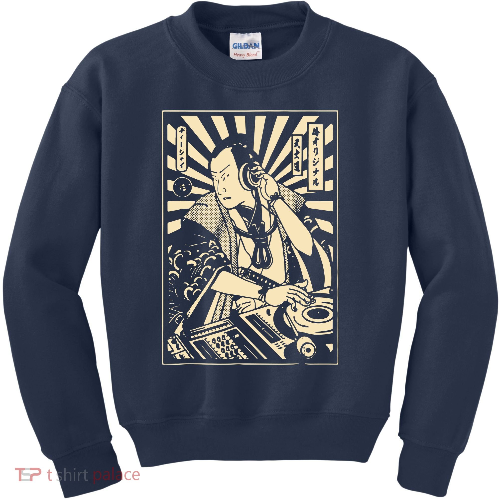 Japanese DJ Samurai Warrior Bushido Code Swordsmen Anime Manga Kids Sweatshirt