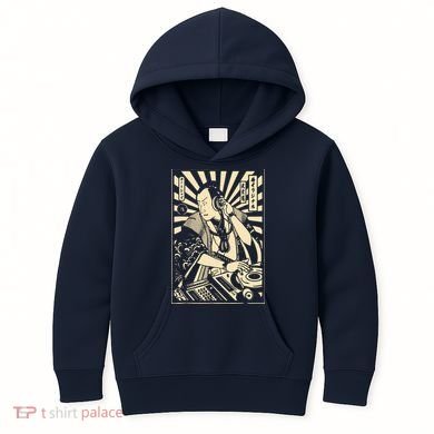 Japanese DJ Samurai Warrior Bushido Code Swordsmen Anime Manga Kids Hoodie