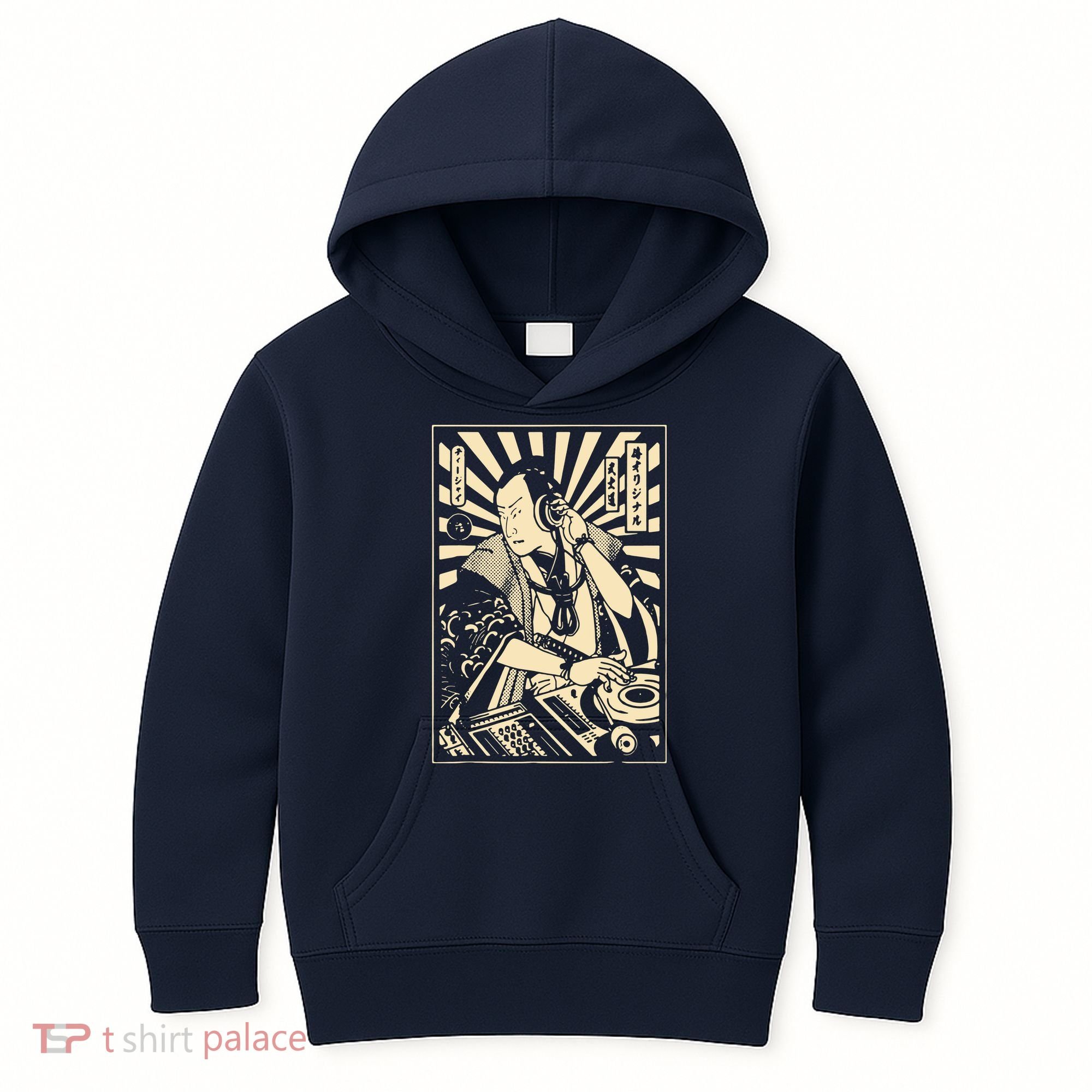 Japanese DJ Samurai Warrior Bushido Code Swordsmen Anime Manga Kids Hoodie
