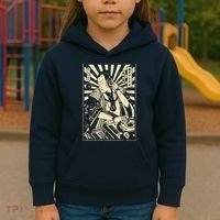 Japanese DJ Samurai Warrior Bushido Code Swordsmen Anime Manga Kids Hoodie thumb 3