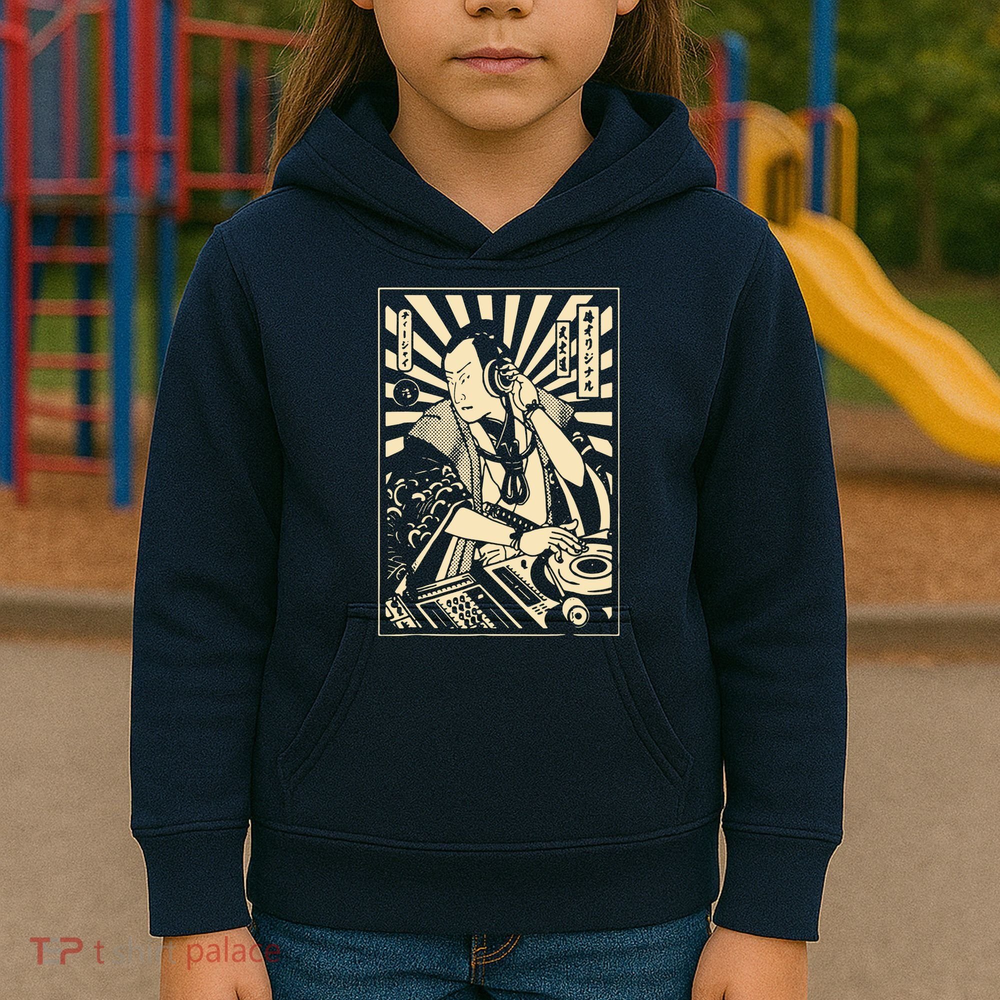 Japanese DJ Samurai Warrior Bushido Code Swordsmen Anime Manga Kids Hoodie