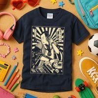 Japanese DJ Samurai Warrior Bushido Code Swordsmen Anime Manga Kids T-Shirt thumb 3