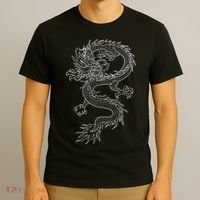 Japan Dragon Tattoo Drawing Traditional Japanese T-Shirt thumb 3