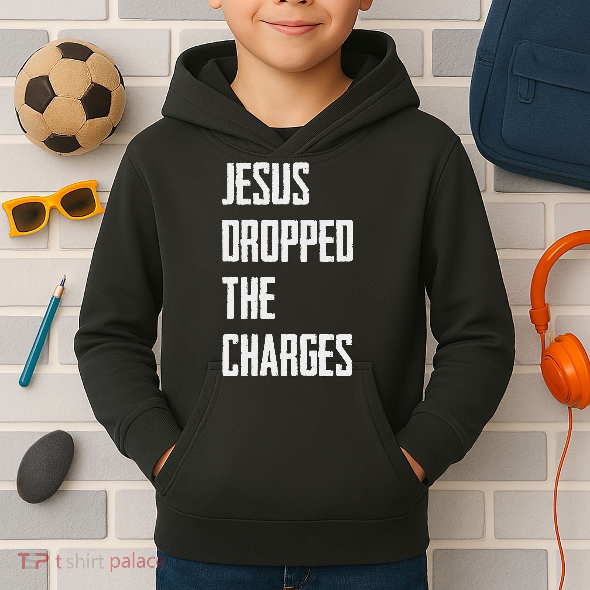 Jesus Dropped The Charges Kids Hoodie