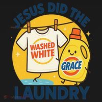 Jesus Did The Laundry Washed White By Grace Funny Christian Women's Tank Top thumb 5