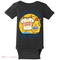 Jesus Did The Laundry Washed White By Grace Funny Christian Baby Bodysuit thumb 0