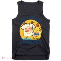 Jesus Did The Laundry Washed White By Grace Funny Christian Tank Top thumb 0