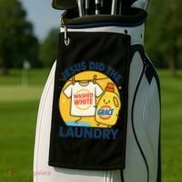 Jesus Did The Laundry Washed White By Grace Funny Christian Golf Towel thumb 2