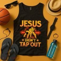 Jesus DidnT Tap Out Brazilian Jiujitsu Bjj Grappling Tank Top thumb 4